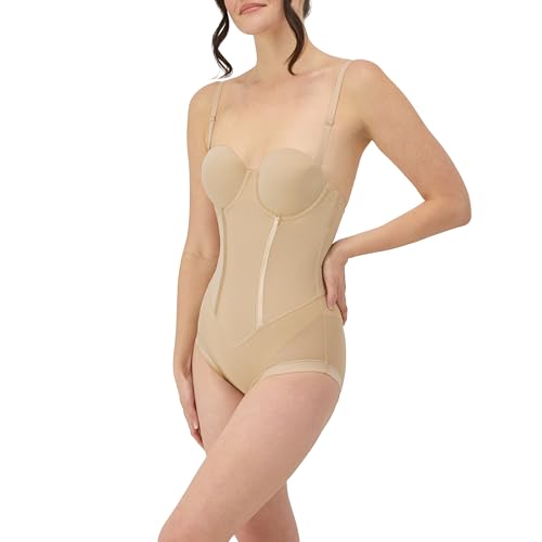 Maidenform مايدينفورم شير للنساء مع حمالة صدر مدمجة وقماش مضاد للكهرباء الساكنة FL1256 بدلات تشكيل الجسم، لاتيه ليفت، 40C أمريكي - Image 3