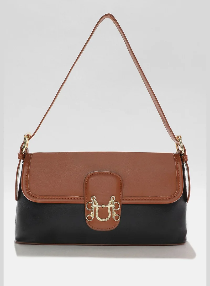 Haute Sauce Colour block Sling Bag with Magnet Lock