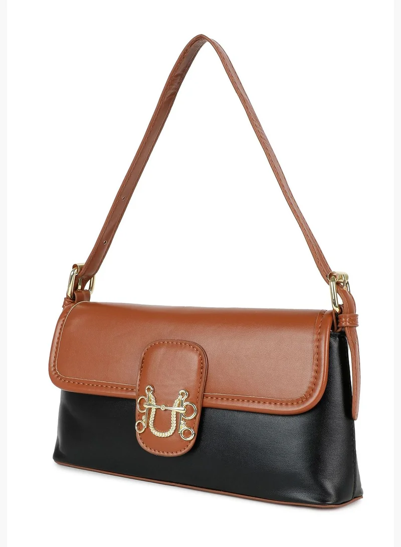 Haute Sauce Colour block Sling Bag with Magnet Lock