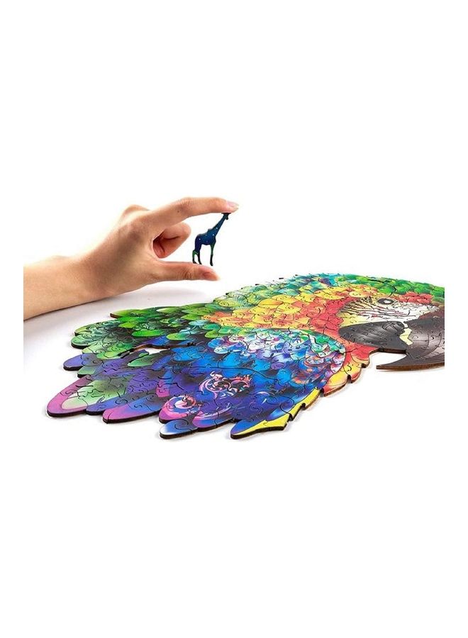 121 Piece Wooden Parrot Jigsaw Puzzle Dimensions 29 by 21 by 05 Centimeters - Image 4