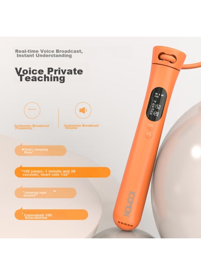 Huawei Smart Selection, Wolei Smart Counting Jump Rope S2, Cordless And Corded Adult Student Compeive Jump Rope, Aerobic Training, Vibrant Orange - Image 3