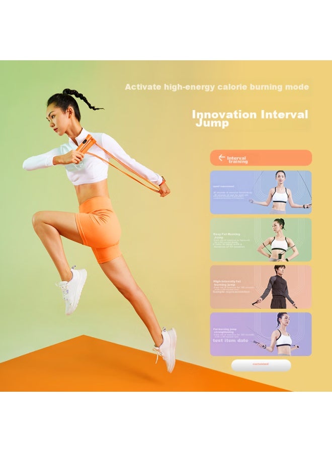 Huawei Smart Selection, Wolei Smart Counting Jump Rope S2, Cordless And Corded Adult Student Compeive Jump Rope, Aerobic Training, Vibrant Orange - Image 4