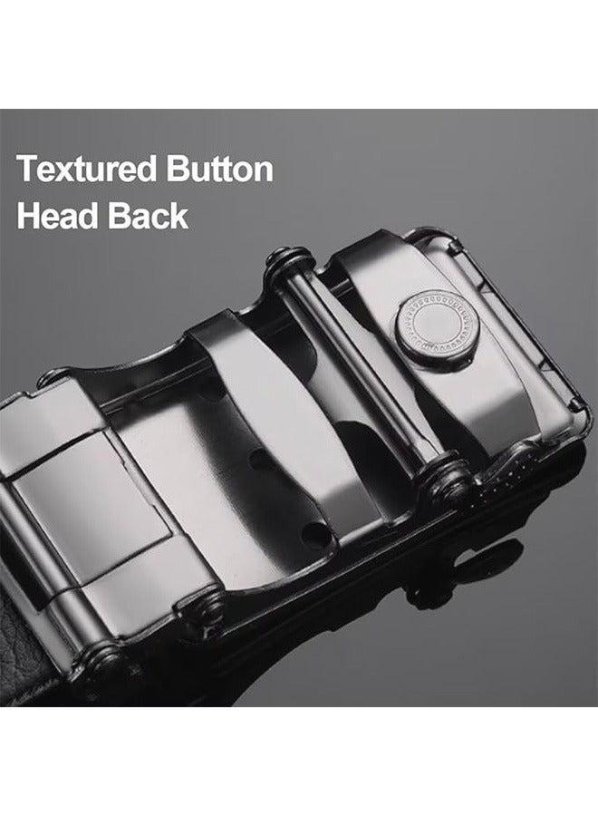 Men's Sleek and Sophisticated Single Belt, Equipped With Adjustable  Automatic Buckle, Men's Casual Belt(Black) - Image 2