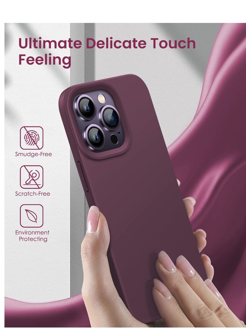 BORTONY iPhone 14 Pro Silicone Case Drop Protection Anti-Scratch Microfiber Lining Ultra Slim Thin Shockproof Protective Cover for iPhone 14 Pro 6.1 inch  - Image 4