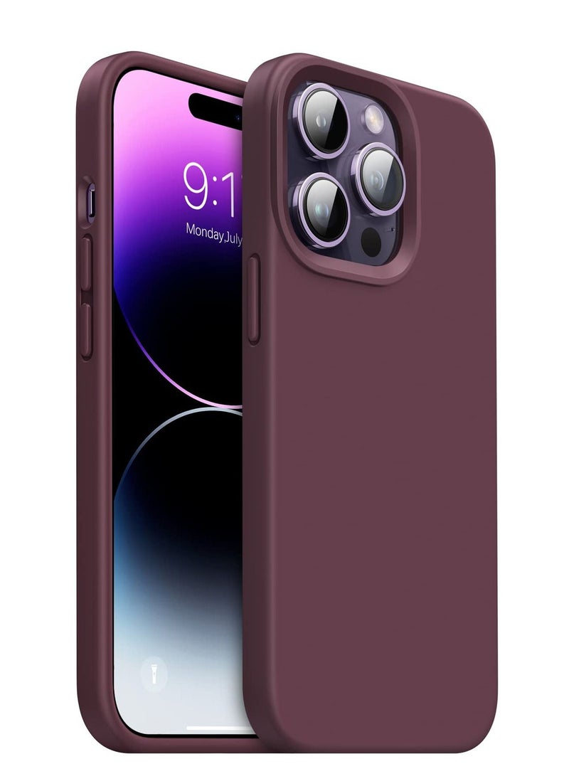 BORTONY iPhone 14 Pro Silicone Case Drop Protection Anti-Scratch Microfiber Lining Ultra Slim Thin Shockproof Protective Cover for iPhone 14 Pro 6.1 inch  - Image 1