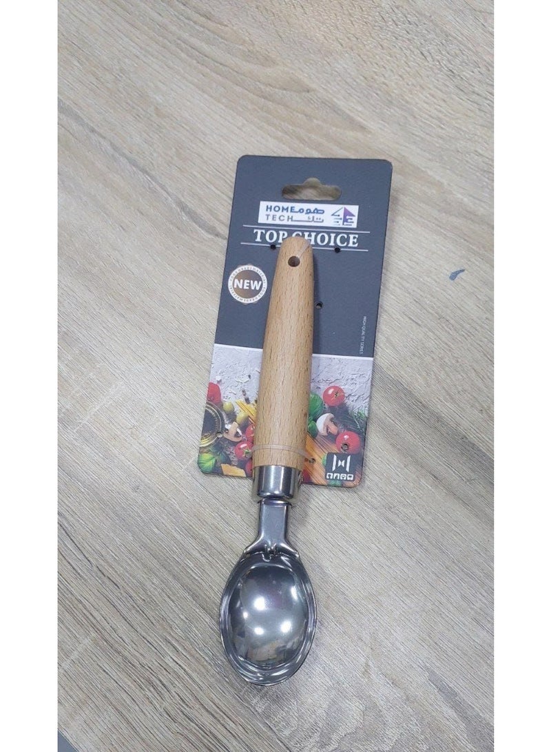 توب تشويس ملعقة ايس كريم بيد خشب زان - Image 2