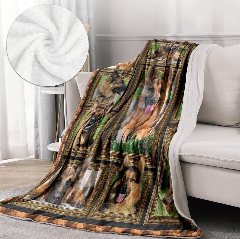 Gautamy German Shepherd Blanket for Kids  Cute Soft Cozy Warm Flannel Throw Blanket for Girls Boys  40"" x 50"" Toddler Baby Blankets and Throws for Couch Bed Daycare Preschool Naptime - Image 4