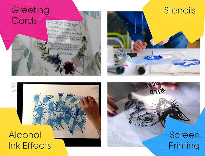 TrendMaker A3 Size OHP Sheets Transparent Glossy Film 150 Micron, Pack of 10 Sheets for Tracing Paper Art and Craft Etc - Image 3