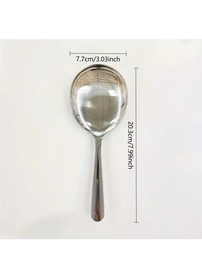 Commercial Heavy Duty Stainless Steel Kitchen Spoon With Drainage Holes Silvery Heat Resistant Easy Clean Short Handle Ergonomic Design For Professional Chefs Restaurants - Image 4