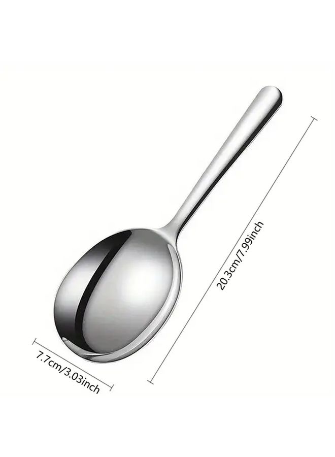 Commercial Heavy Duty Stainless Steel Kitchen Spoon With Drainage Holes Silvery Heat Resistant Easy Clean Short Handle Ergonomic Design For Professional Chefs Restaurants - Image 3