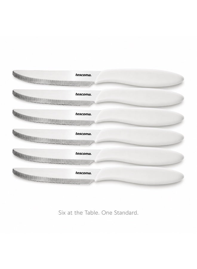 Tescoma Table Knife 12 Cm 6 Piece White Presto - Image 2