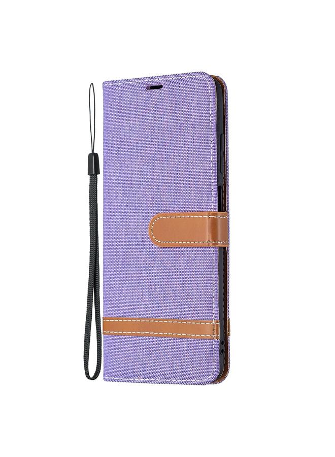 S-TOP Case For Samsung Galaxy A03s 166mm Color Matching Denim Texture Leather Phone Case - Image 2