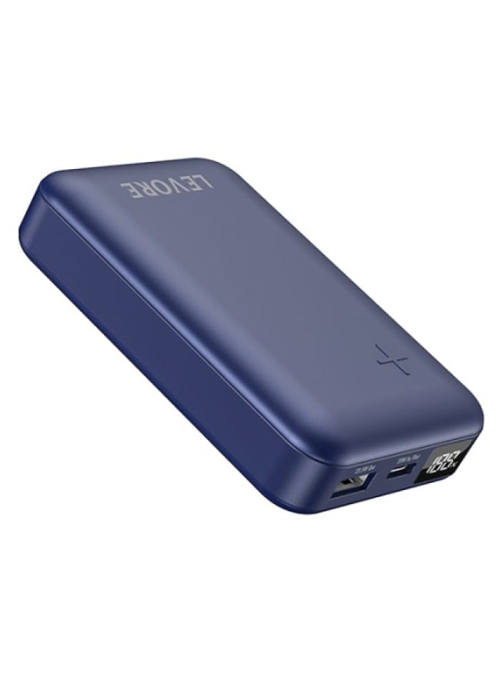 ليفور بنك الطاقة Levore LP 221 فائق الصغر بسعة 10000 مللي أمبير/ساعة مع منفذي شحن سريع مزدوجين، ومخرج PD 20 وات، ونظام أمان متعدد الحماية متقدم لشحن موثوق به أثناء التنقل - Image 1