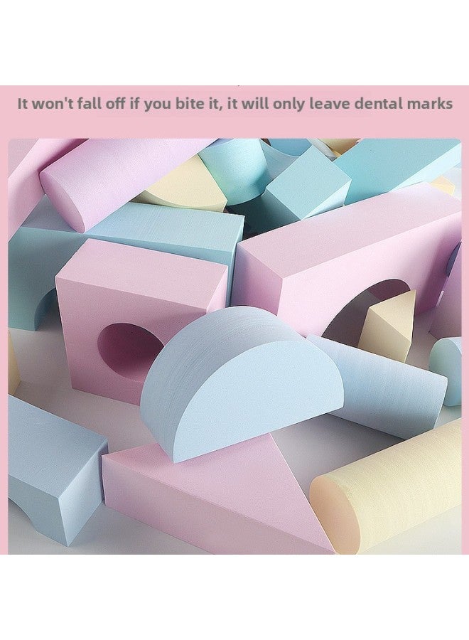 مكعبات بناء EVA مباشرة ألعاب ترفيهية لرياض الأطفال ألعاب تعليمية على شكل قلعة ألغاز - اللون: 200 قطعة بناء (سمك 3.5 سم) - Image 4