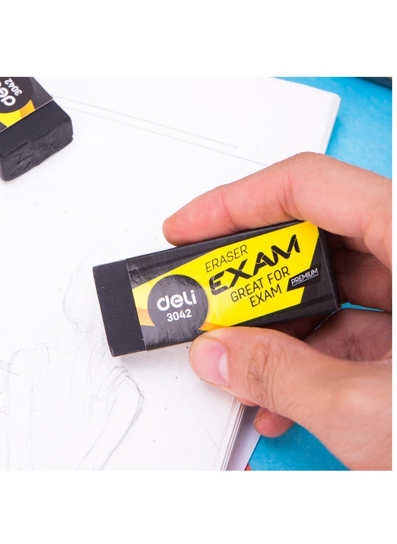 Deli 10-Piece Black Pencil Eraser Set  - Image 3
