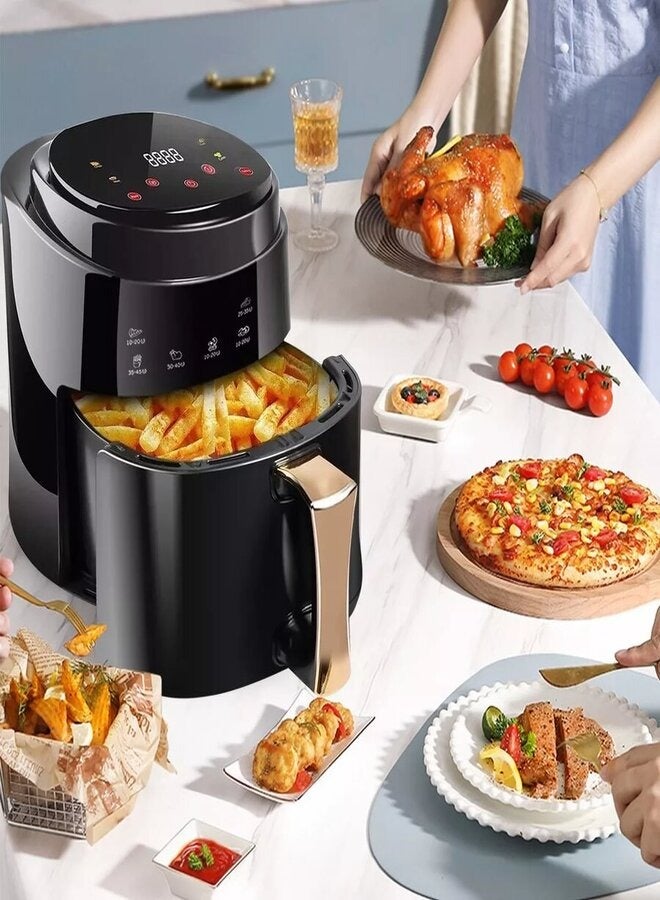 showkah Multifunction Air Fryer 10L Capacity with Non-stick Basket, LED Touch Screen, Adjustable Timer and Temperature Control Electric Oven for Oil Free Cooking Machine Air Fryer - Image 4