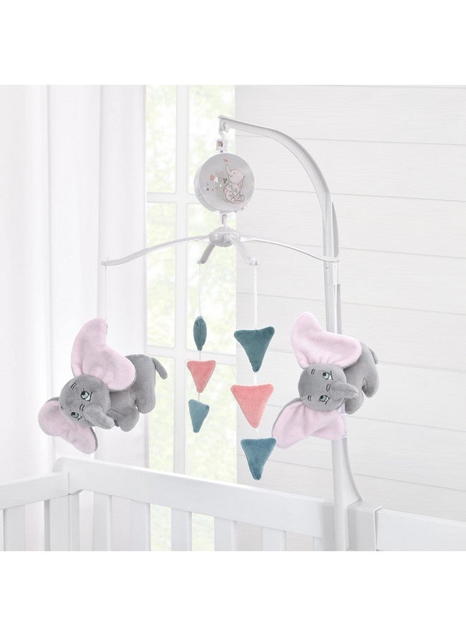 NoJo Disney Dumbo Hello Baby Grey, White, Rose and Teal Circus Banner Musical Mobile - Image 3