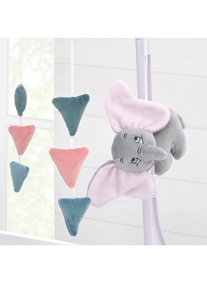 NoJo Disney Dumbo Hello Baby Grey, White, Rose and Teal Circus Banner Musical Mobile - Image 2