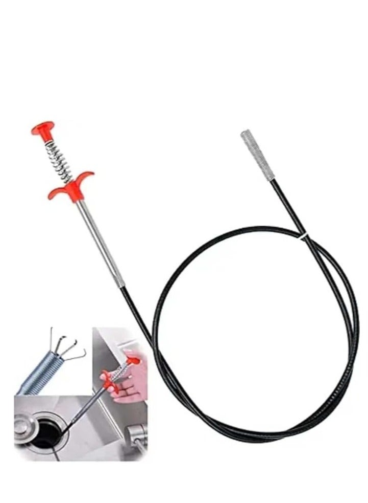 Professional Drain Cleaning Pipe Snake - Easy Unclogging Tool for Kitchen & Bathroom Sinks & Drains - Image 1