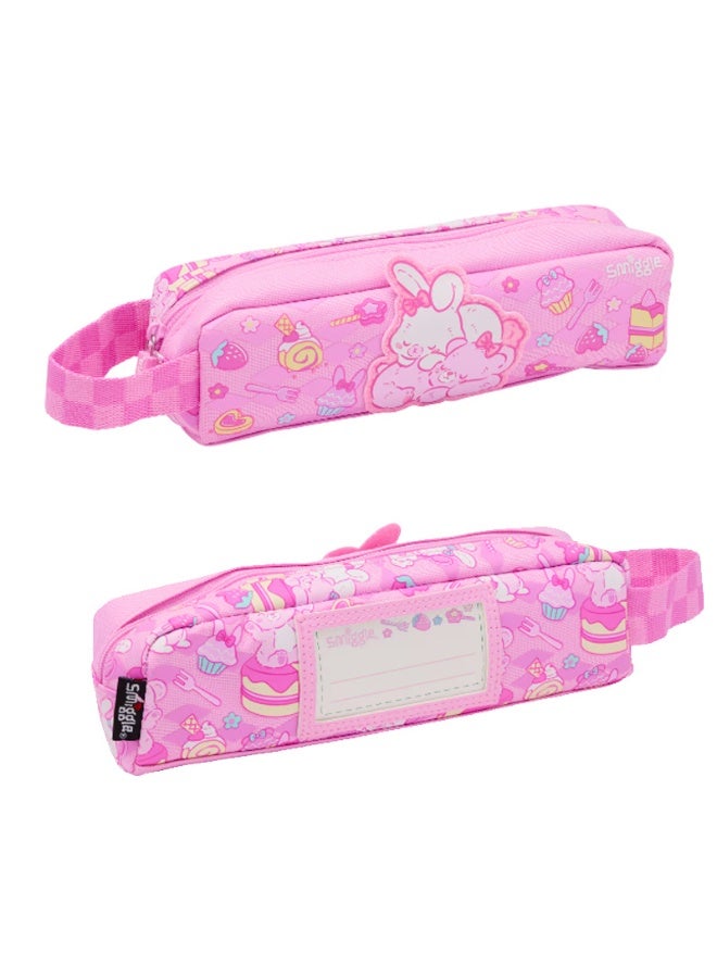 Smiggle Pink Dessert Bunny Series Children's Zipper Pencil Case - Image 1