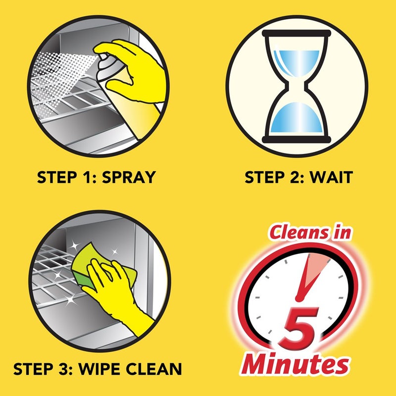 Easy Off Heavy Duty Oven Cleaner, Destroys Tough Burnt on Food and Grease, Fresh Scent, 14.5 oz Can - Image 5