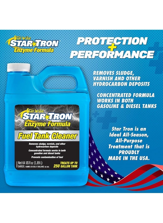 Star Brite STAR BRITE Star Tron Tank Cleaner, 64 OZ - Removes Sludge, Varnish & Other Deposits - Concentrated Formula Works In Gas Tanks & Diesel Tanks - Image 3