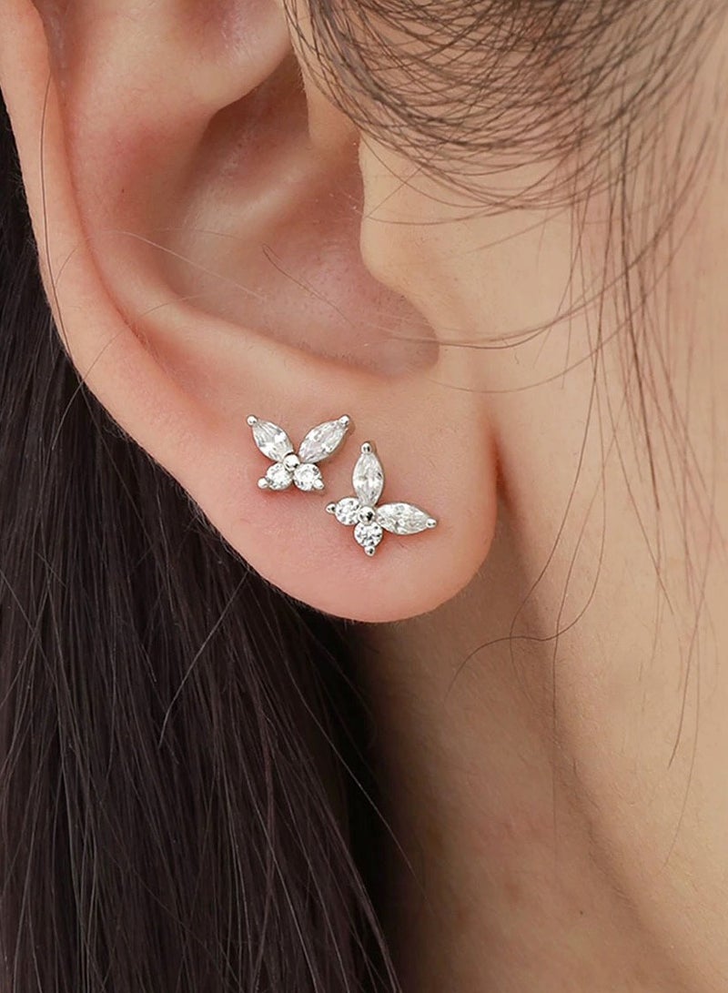 Innoshine G23 Butterfly Surgical Steel Earrings & Lip Ring  Hypoallergenic Titanium  Zirconia Body Piercing Jewelry - Cartilage Stud, Lip Piercing Lip Stud for Fashion Women - Image 2