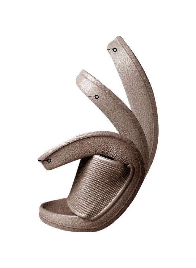 JD.com Jingzao Candy Slippers, Men'S Home Slippers, Lightweight And Soft, Bathroom Sandals, Gray-Brown, Size 44-45 - Image 1