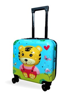 Generic Kids Luggage, Hard Shell Toddler Suitcase, 3D Little Tiger 18 Inch Kids Luggage Children Travel Suitcase  - Image 1
