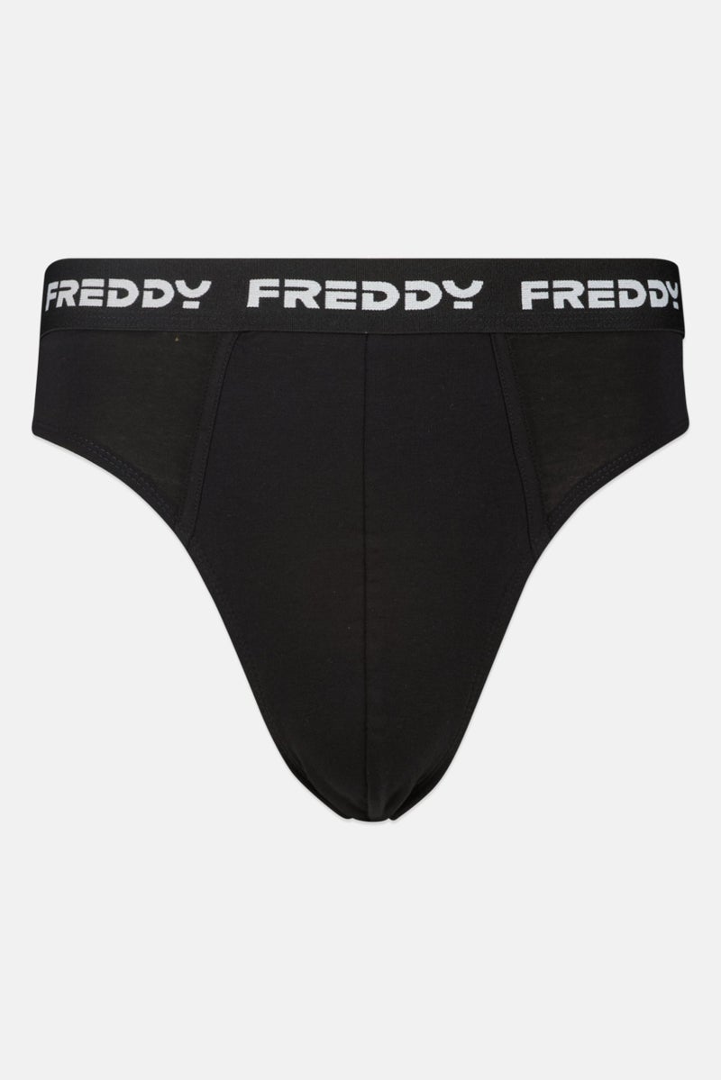 FREDDY سروال داخلي للرجال بشعار العلامة التجارية، أسود - Image 1