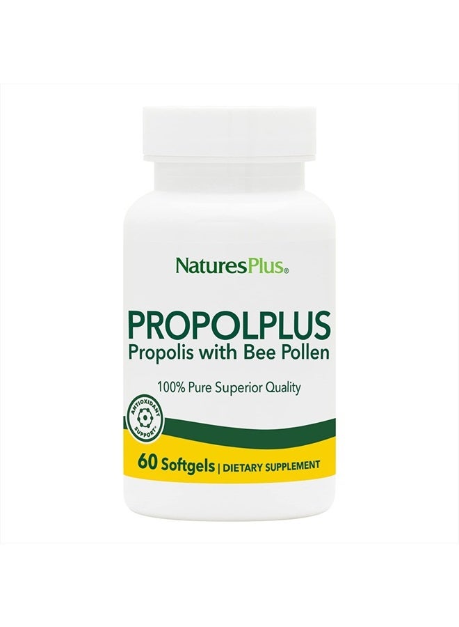 Natures Plus NaturesPlus Propolplus - 180 mg, 60 Softgels - Quality Bee Propolis Supplement with Bee Pollen - 60 Servings - Image 1