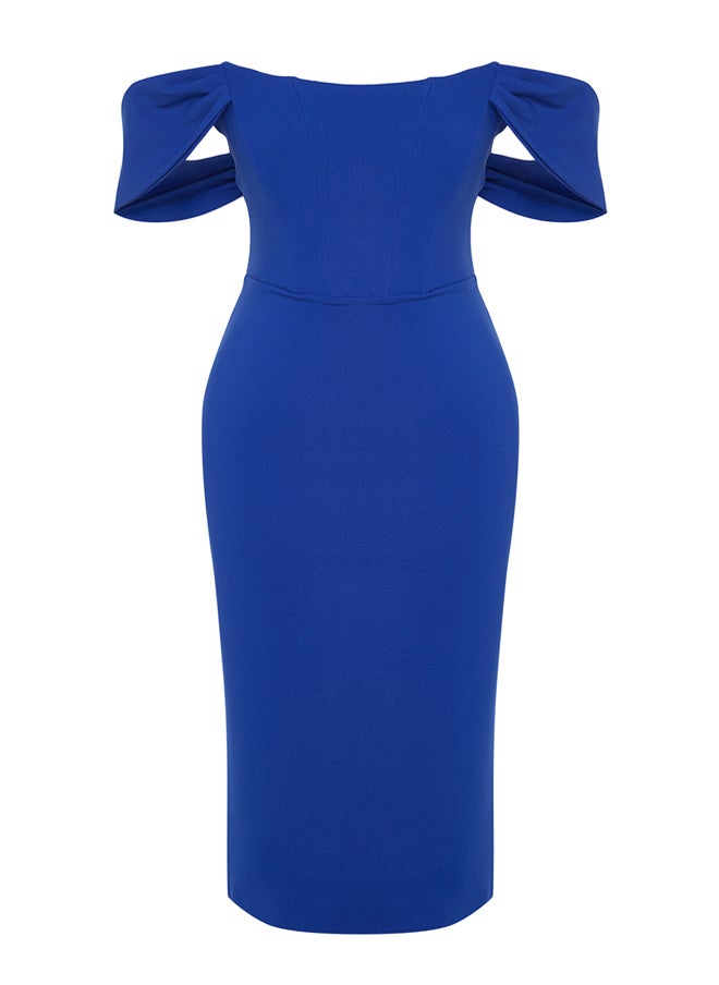 trendyol - Saxe-fitting Corset Detailed Woven Elegant Evening Dress TPRSS22EL00097 - Image 1