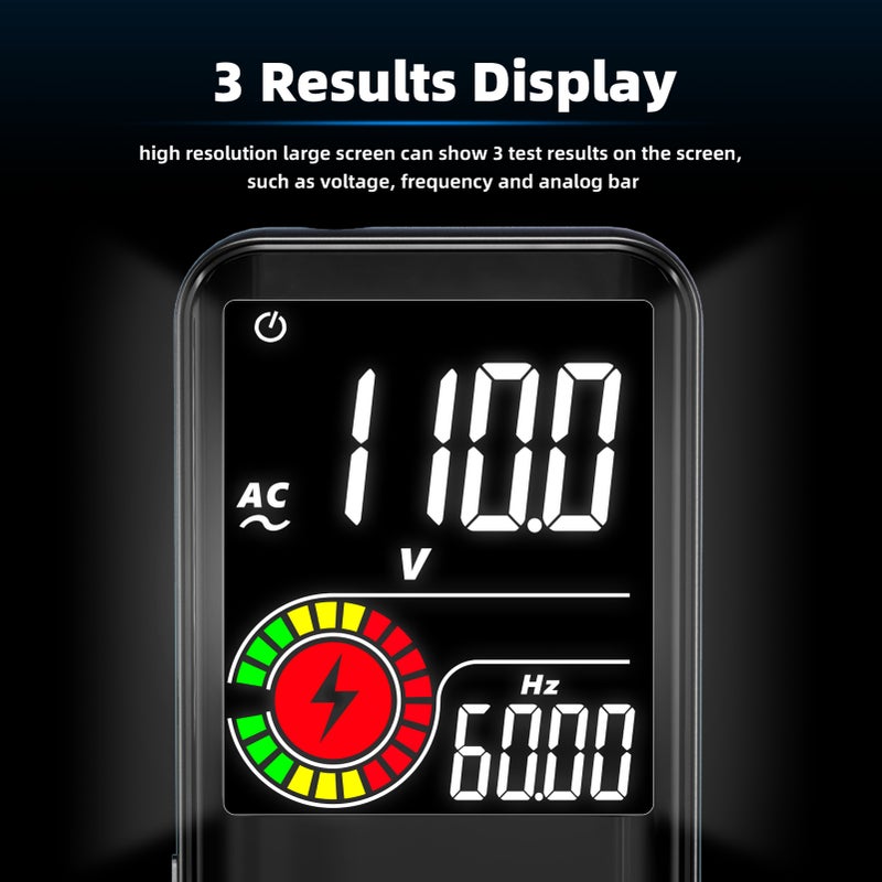 MAXRIENY S10/S11 (Optional) 3.3 Inch LCD Display Screen Multifunction Multimeter Temperature NCV Voltage Resistance Capacitance Frequency Duty Ratio Diode Continuity Test Function 9999 Maximum Display Value - Image 2