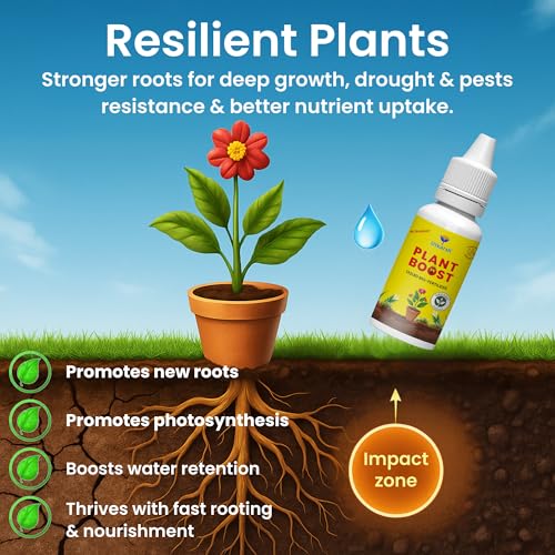 Utkarsh Plant Boost - Liquid Bio Fertilizer, Organic Growth Booster for Faster, Healthier Home Garden Plants, Ideal for Vegetables, Flowers, Herbs & Promotes Healthy Roots (Pack of 3 of 50 ml) - Image 3