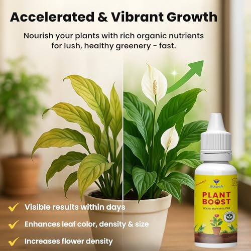 Utkarsh Plant Boost - Liquid Bio Fertilizer, Organic Growth Booster for Faster, Healthier Home Garden Plants, Ideal for Vegetables, Flowers, Herbs & Promotes Healthy Roots (Pack of 3 of 50 ml) - Image 2