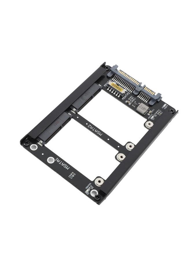 Thoraya Dual Msata SSD to 2.5inch SATA III Adapter 6Gbps Supports Hot Swap SATA III SSD Adapter Card with Frame Housing for PC  - Image 3