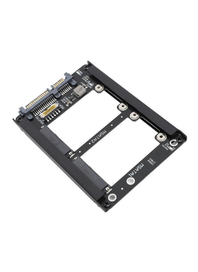 Thoraya Dual Msata SSD to 2.5inch SATA III Adapter 6Gbps Supports Hot Swap SATA III SSD Adapter Card with Frame Housing for PC  - Image 4