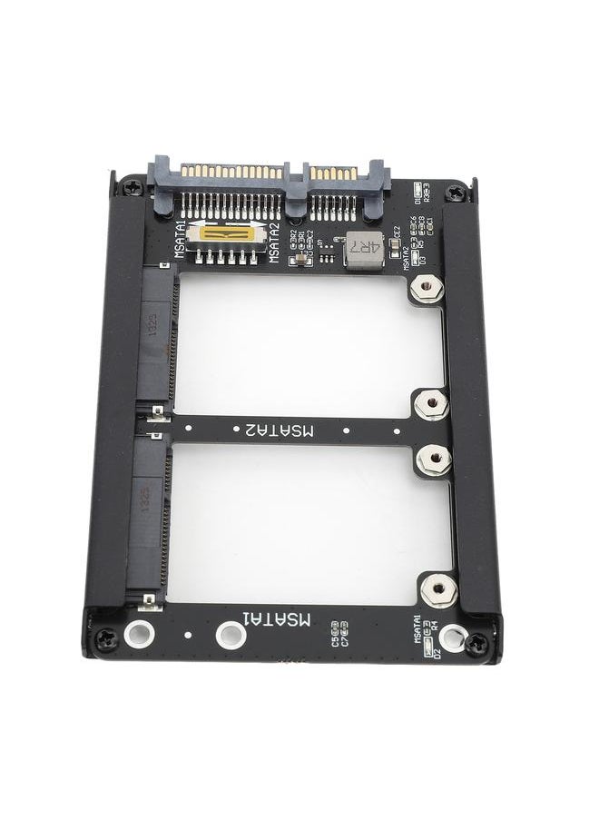 Thoraya Dual Msata SSD to 2.5inch SATA III Adapter 6Gbps Supports Hot Swap SATA III SSD Adapter Card with Frame Housing for PC  - Image 5