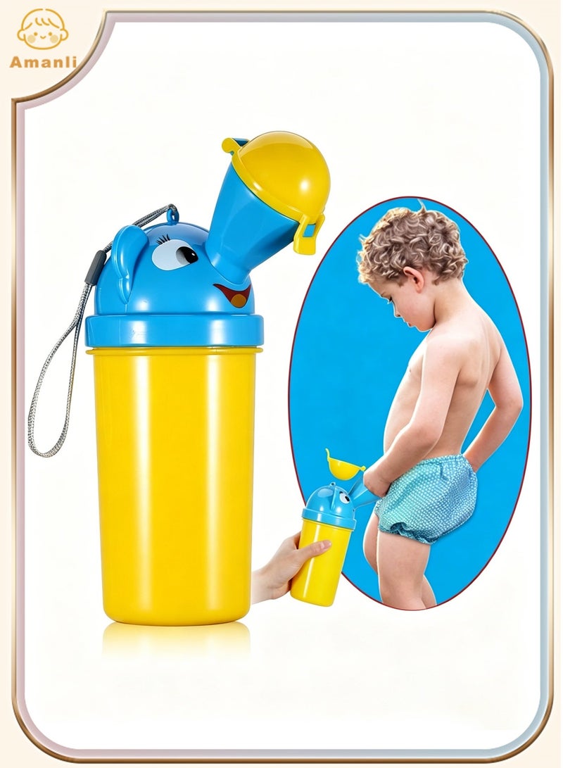 Amanli Portable Baby Child Potty Urinal Emergency Toilet for Camping Car Travel and Kid Potty Pee Training (boy) - Image 1