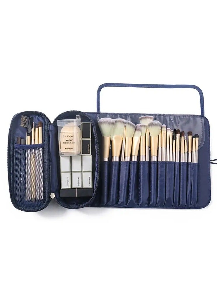 أوريتي حقيبة فرشاة المكياج المحمولة-منظم مستحضرات التجميل والسفر بأسلوب (أسود) - Image 1