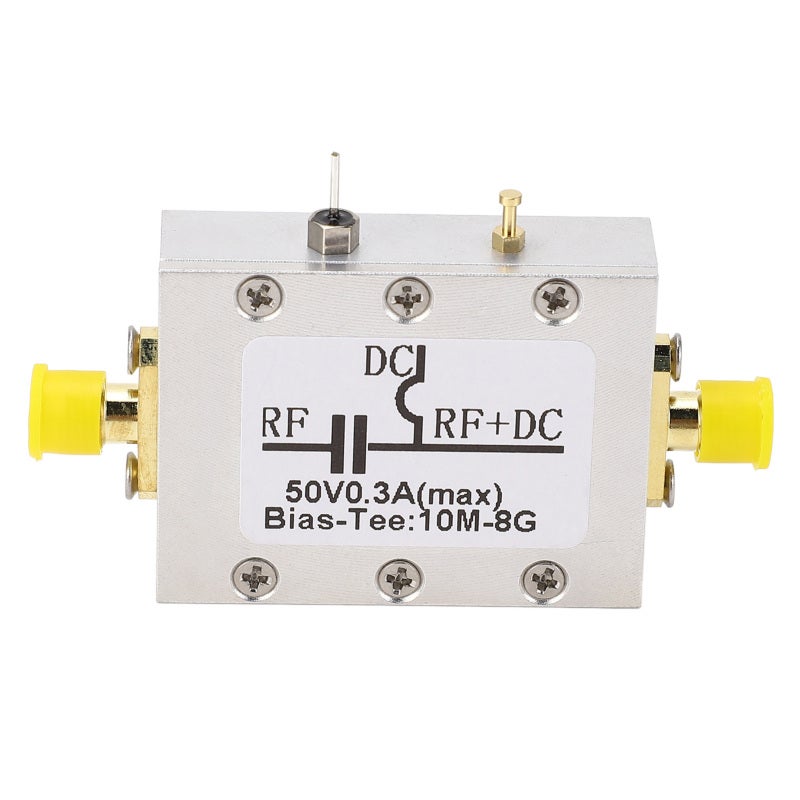 Bias Tee: 10Mhz To 8Ghz Aluminum Alloy Casing - Dc Voltage Leakage Prevention High Frequency Inductor For Broadband Amplifier Feeding Circuit, Test Equipment Isolation - Image 1