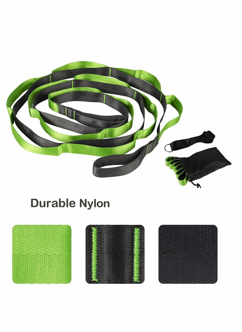 Generic - 12 Loop Elastic Stretch Band for Yoga, Dance & Physical Therapy - Light Resistance Exercise Strap for Strength & Flexibility Training - Image 1