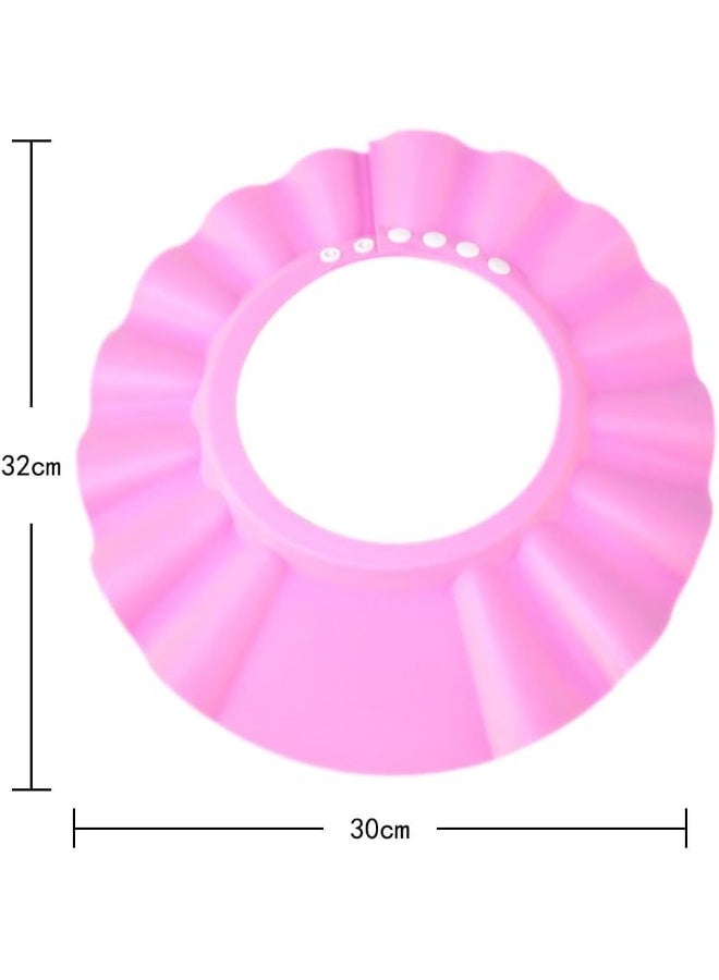 HOOYEE Safe Shampoo Shower Bathing Protection Bath Cap Soft Adjustable Visor Hat for Toddler, Baby, Kids, Children (pink) - Image 2