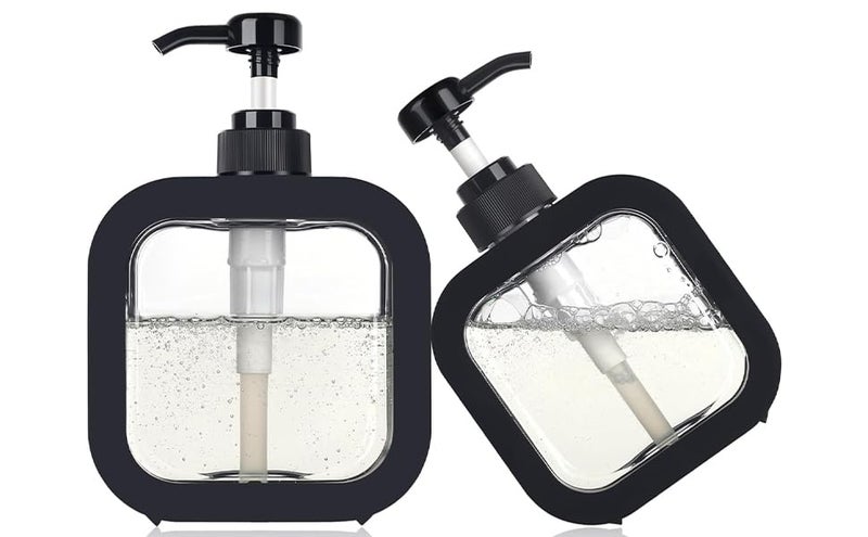 VAMIKA Square Liquid Dispenser (1pcs)/ Bathroom Shop dispensers/lab Pump bottel refillabele Pump Dispenser/huse for Hand wash Dispenser in kichen Pack of 1, Empty bottel - Image 1