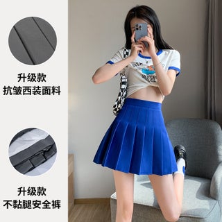 100-Crotch Women Black High-Waist Plaid Short A- Dress Spring Summer Autumn Large Size Half-Dress Comfortable Casual Style Calain Blue [anti-wrinkle]] - pzsku/ZAB8ECC375F57B2F1CCBFZ/45/1746050016/45e05134-be00-474f-9bcf-38913e0a6950
