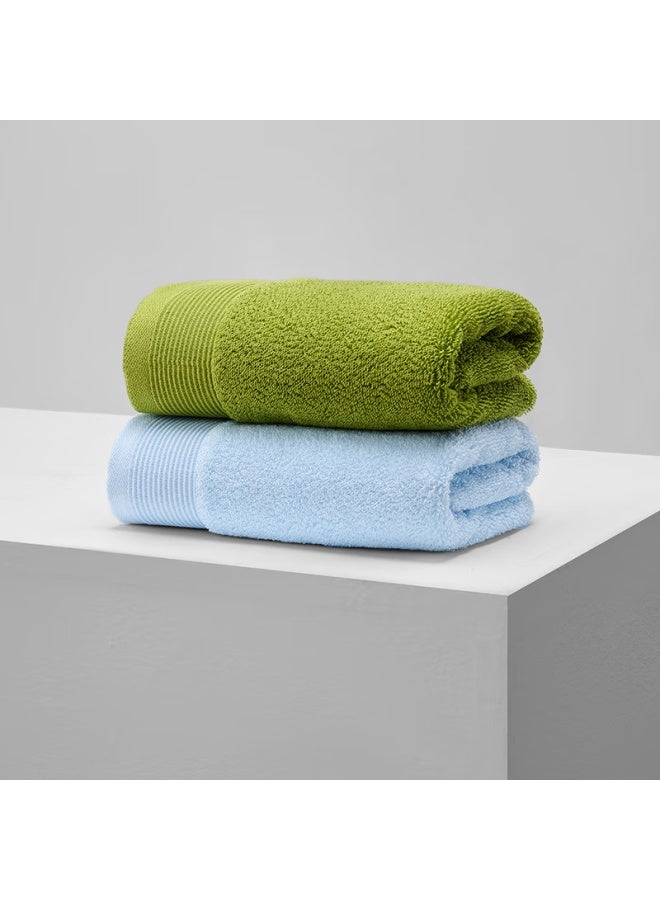 JD.com Jdjz 138G Thickened Mulan Di Towel Avati Long-Staple Cotton 7A Antibacterial Pure Cotton Face Towel 2 Pieces Sprout Green + Water Blue - Image 4