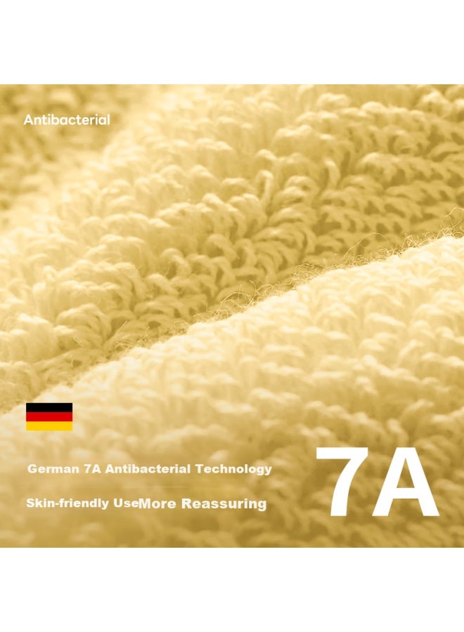 JD.com Jdjz 138G Thickened Mulan Di Towel Avati Long-Staple Cotton 7A Antibacterial Pure Cotton Face Towel 2 Pieces Sprout Green + Water Blue - Image 3