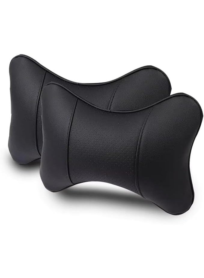 Car Neck Pillow, Car Headrest, Orthopedic Neck Pillow, Auto Headrest, Auto Neck Pillow, Black, 2 Pieces - Image 3