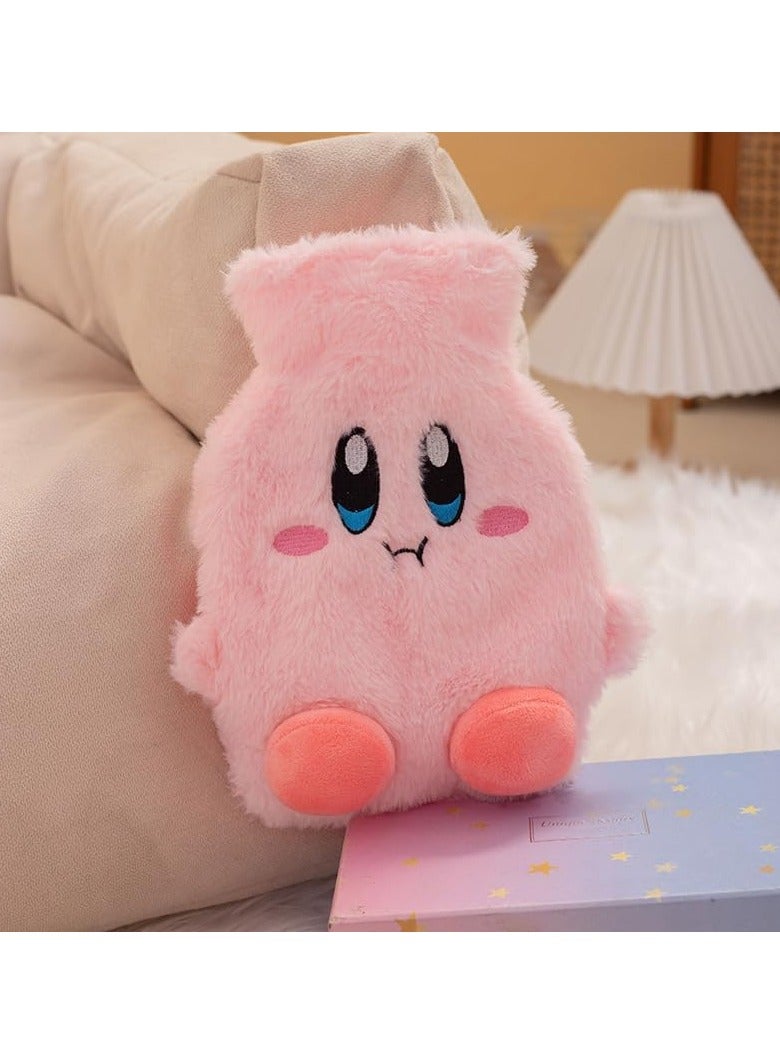 general Cute plush hot water bottle, cartoon hot water bottle with cute wool cover, cute design foot warmer for pain relief, cramps, cozy night gift for girls and boys in cold winter - Image 1