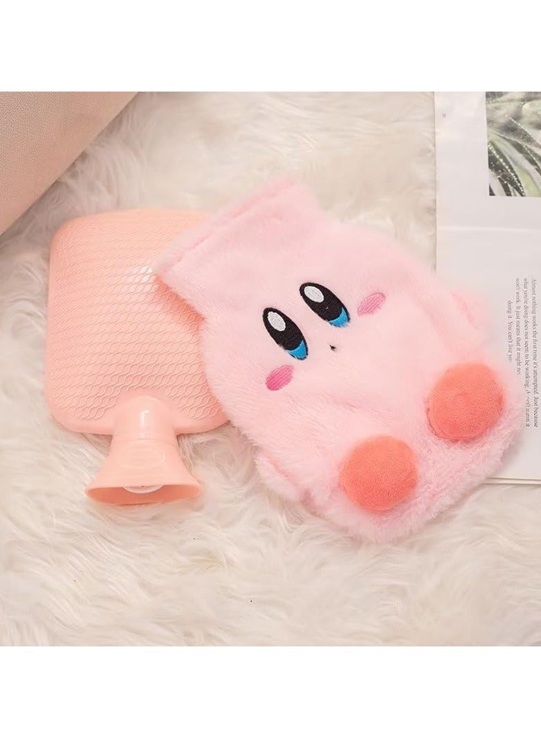 general Cute plush hot water bottle, cartoon hot water bottle with cute wool cover, cute design foot warmer for pain relief, cramps, cozy night gift for girls and boys in cold winter - Image 4